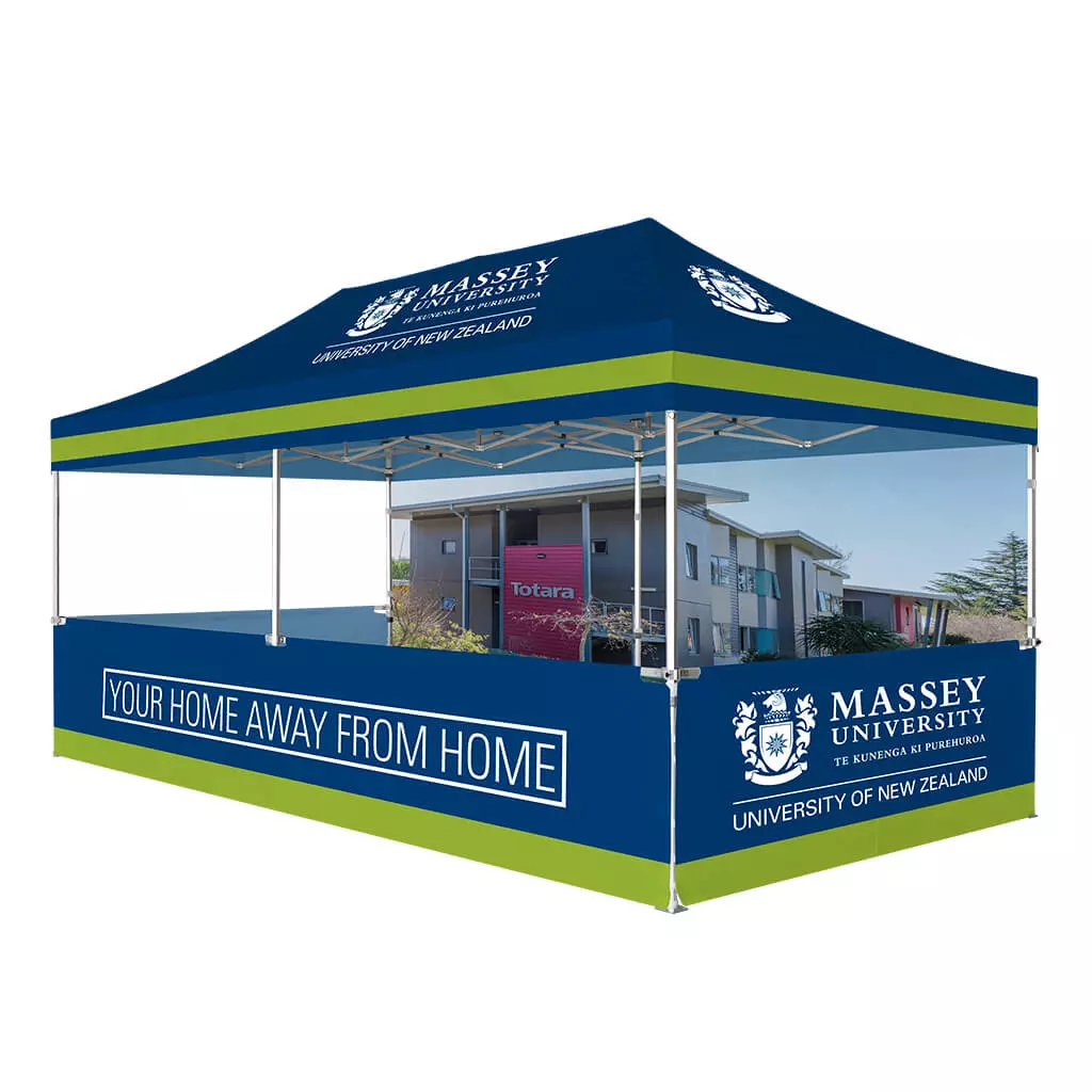 Custom Printing 10ft x 20ft Canopy Tent with 1 Full Sidewall and 3 Half Sidewalls - 2