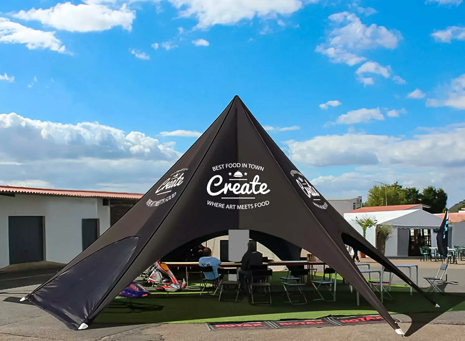 Custom Printing Star Inflatable Tent at outdoor