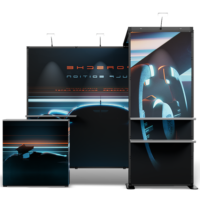 10'x10' Trade Show Booth - Single Bridge Shape