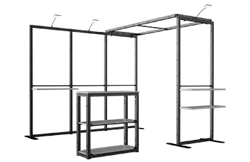 10'x10' Trade Show Booth - Single Bridge Shape
