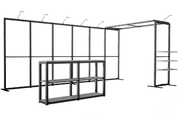 10'x20' Trade Show Booth - Single Bridge Shape