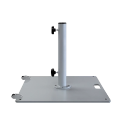 The steel base with durable powder coating is 55 lbs/77 lbs.