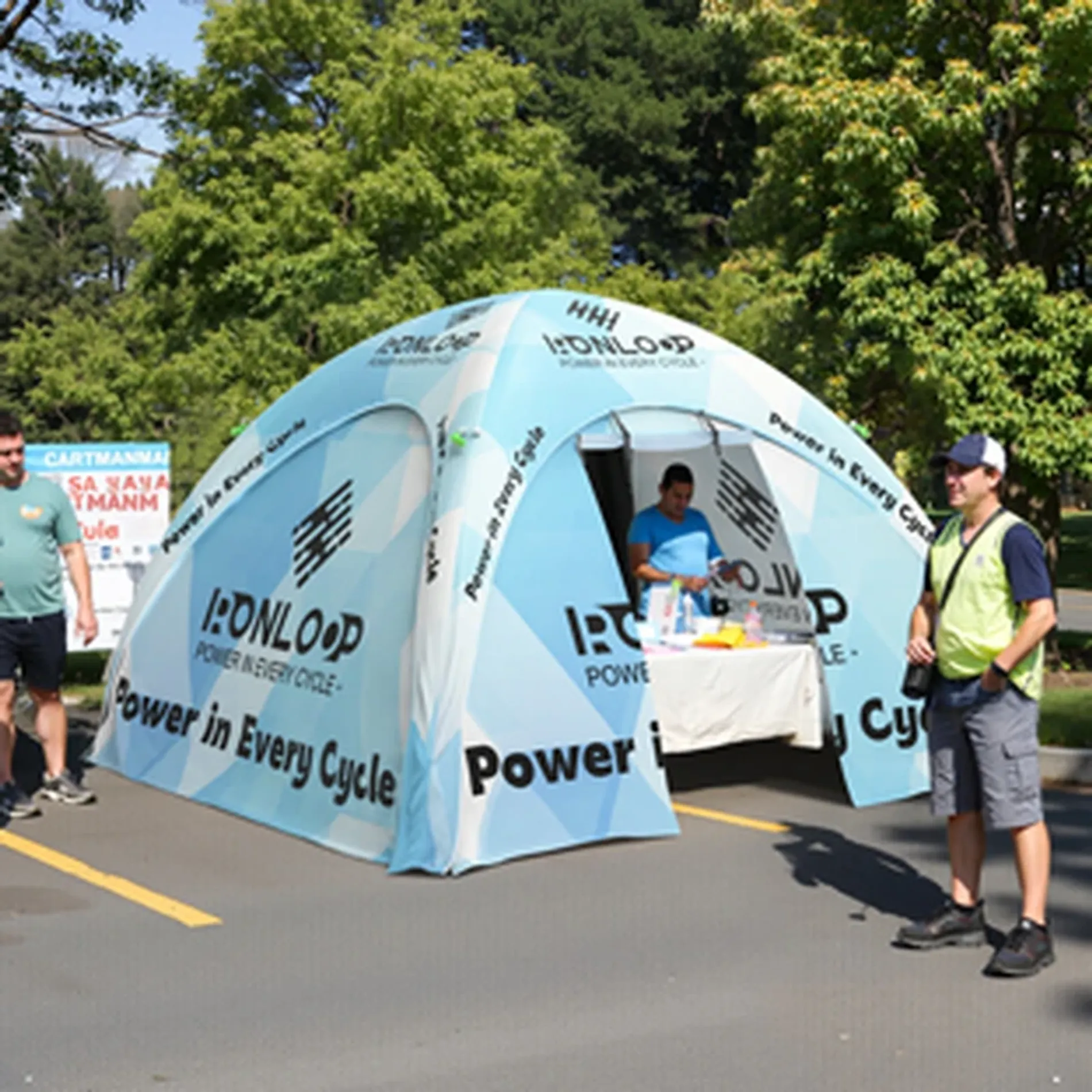 Customer feedback photos of the custom canopy tent