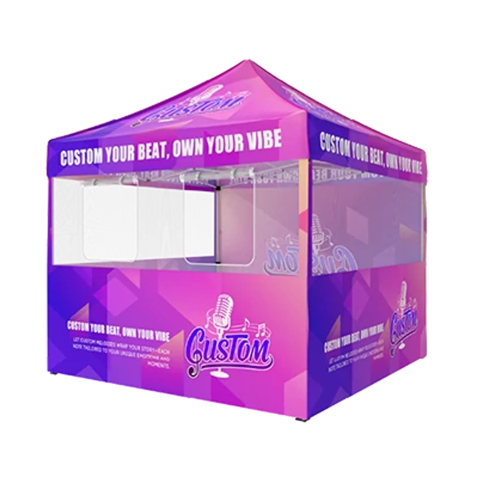 Custom Canopy Tent with Complex Mesh Walls