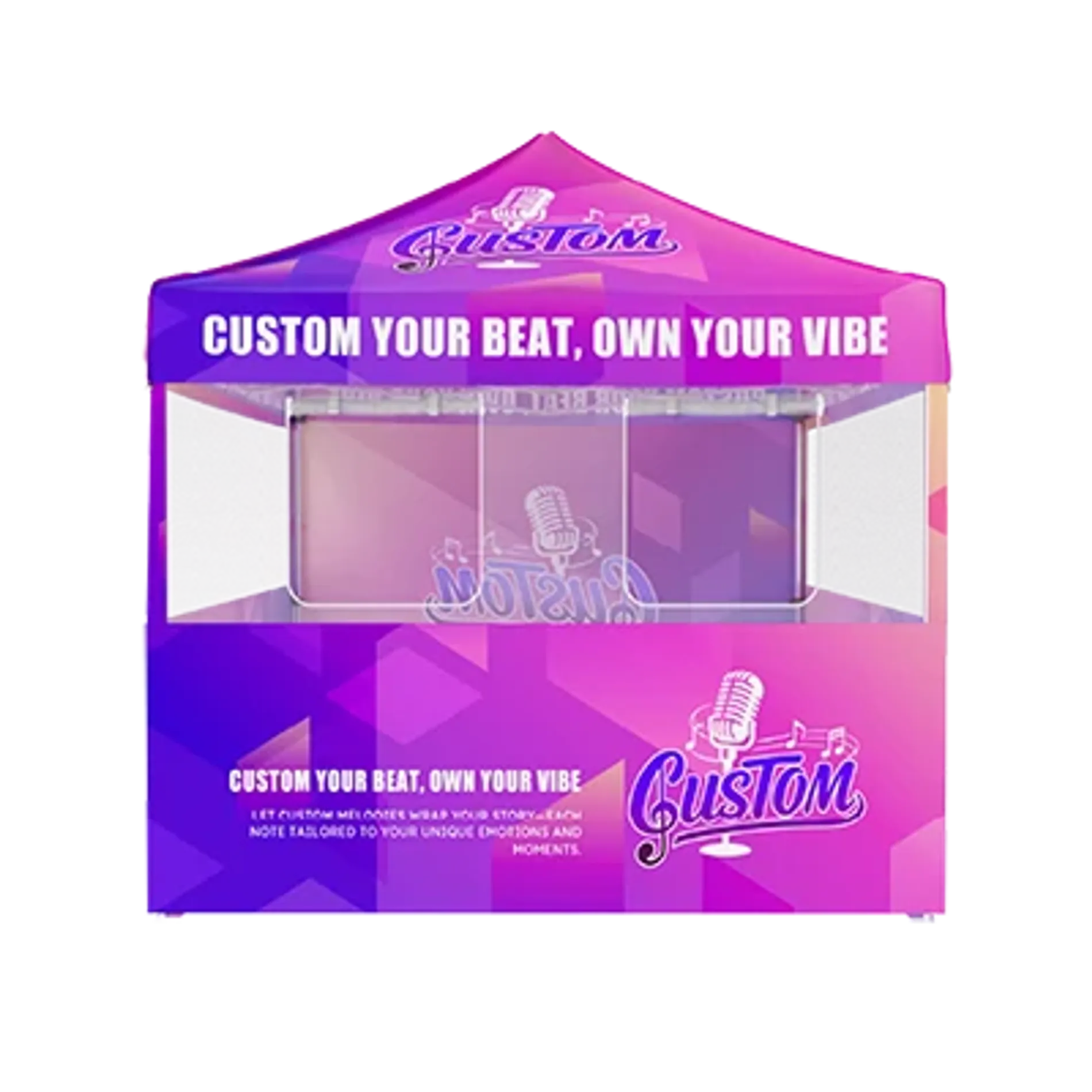 Custom Canopy Tent with Complex Mesh Walls