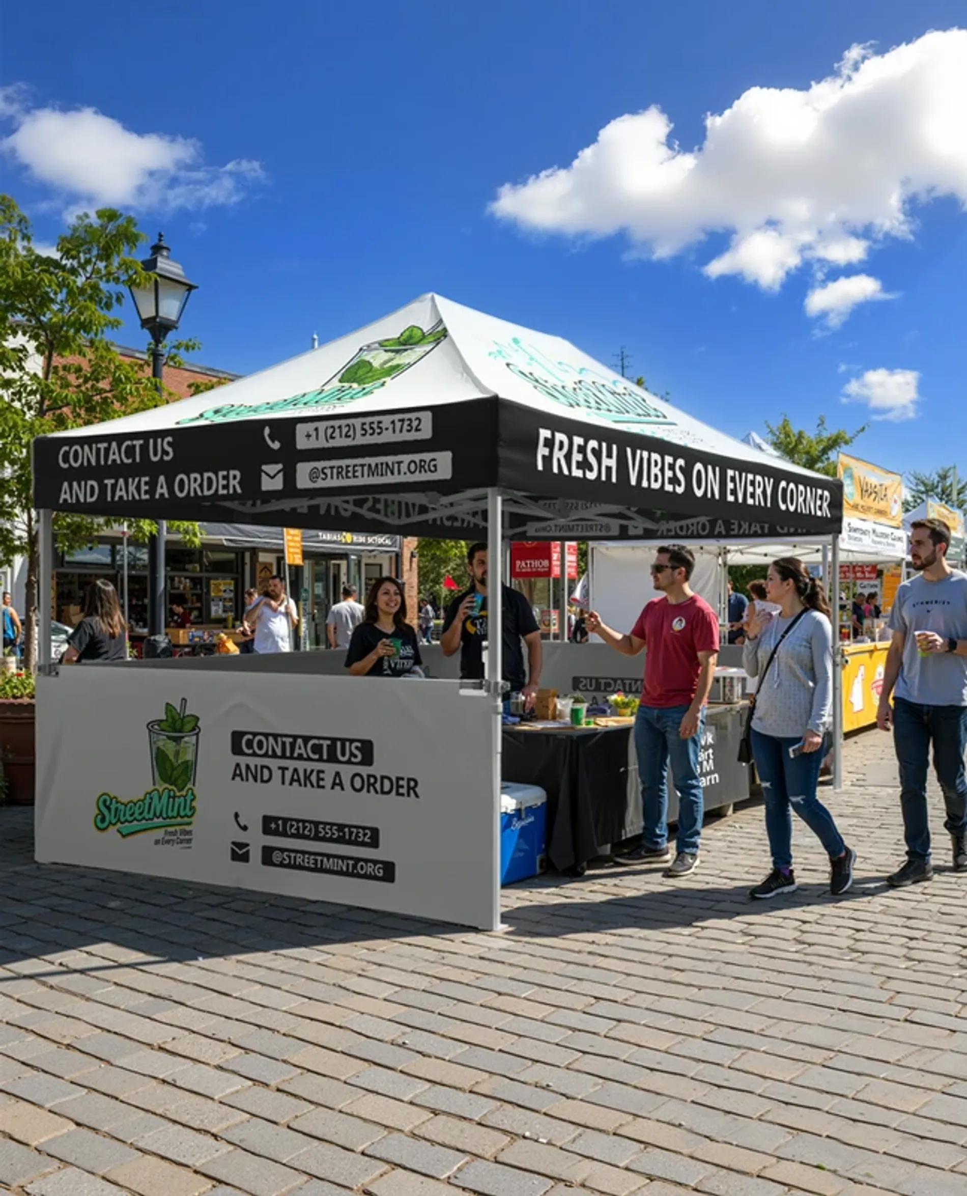 Custom canopy tent package for brand event