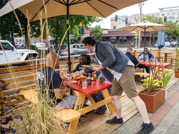 Patio Umbrella use scene display