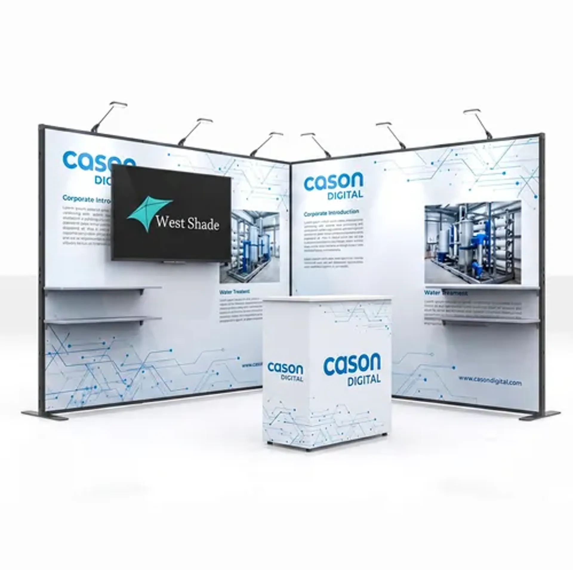 10x10 Heavy Duty Modular Trade Show Booth Corner