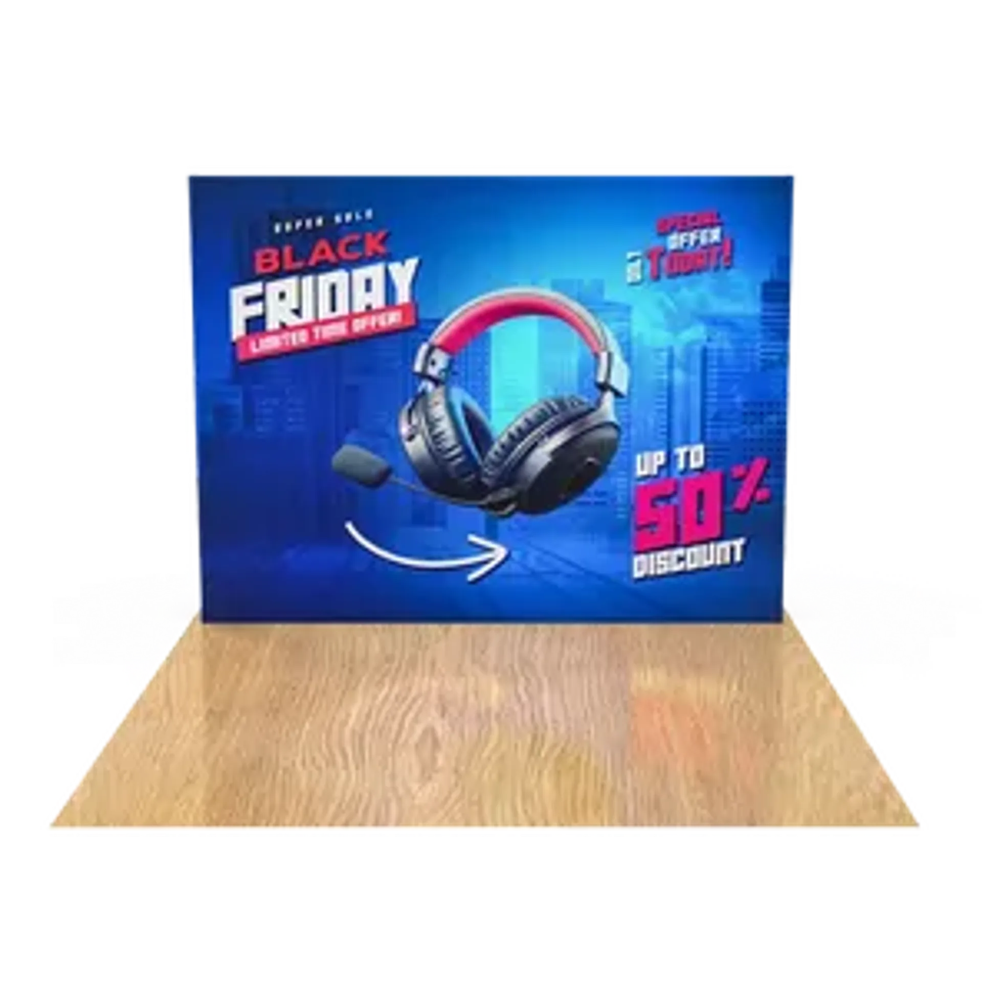 10FT Straight Pop Up Display