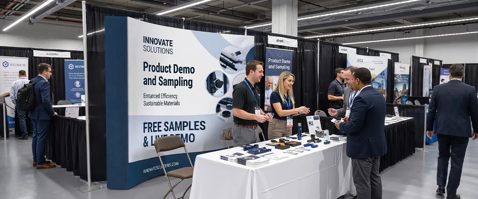 Custom pop up display for product demo and sampling station