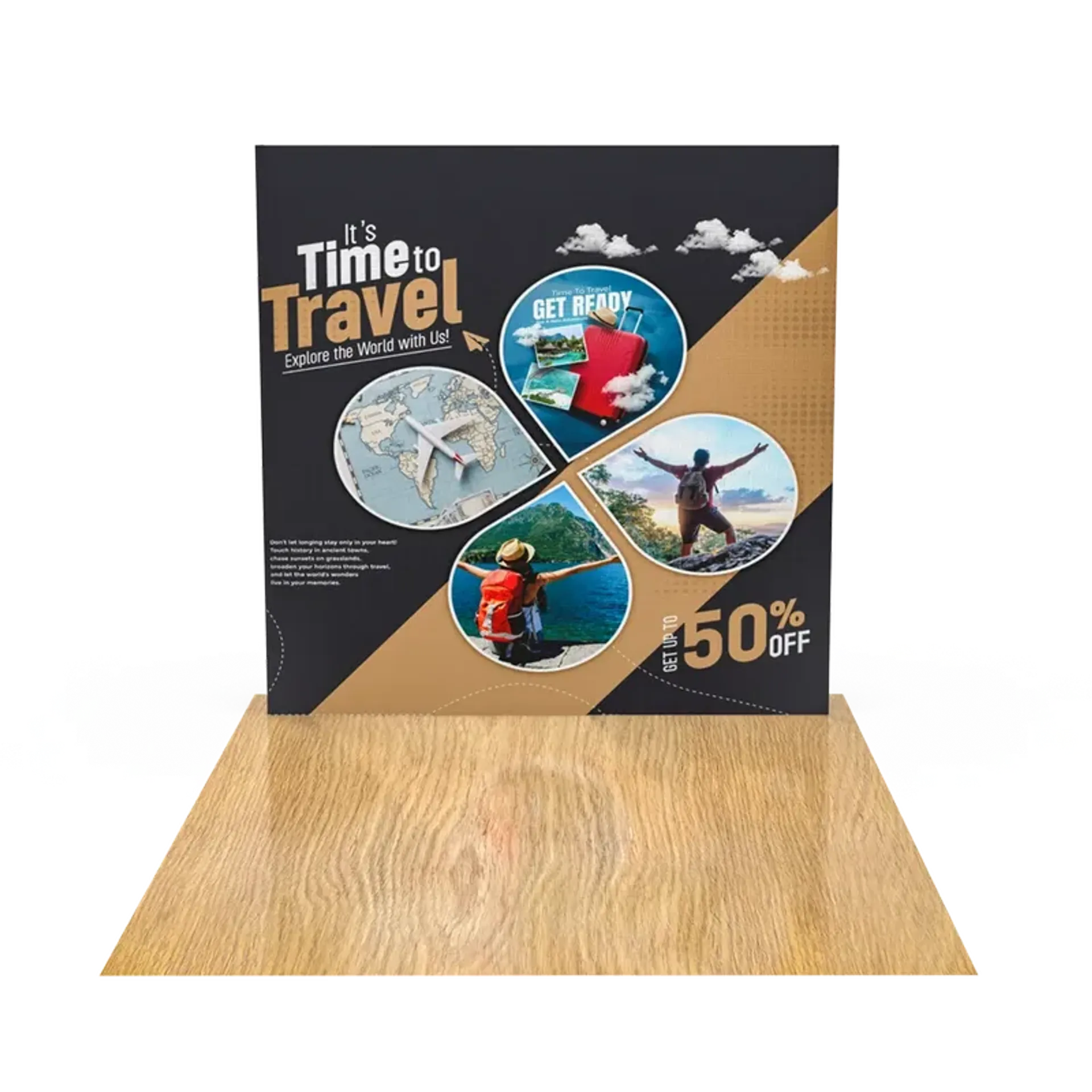 8FT Straight Pop Up Display