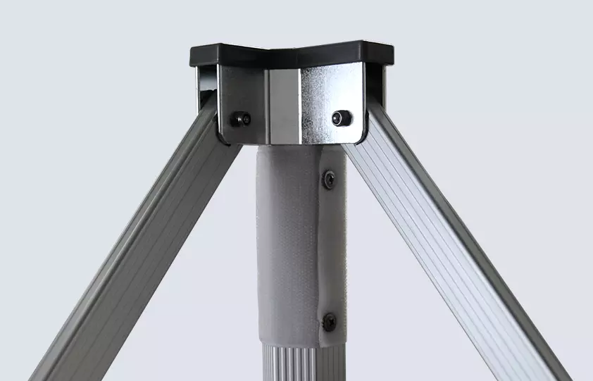 High-strength connector for Y6 canopy tent frame detail