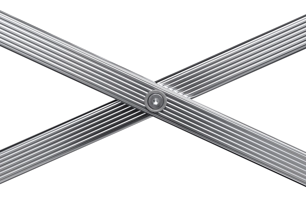 Y8 canopy tent frame leg and truss bar details