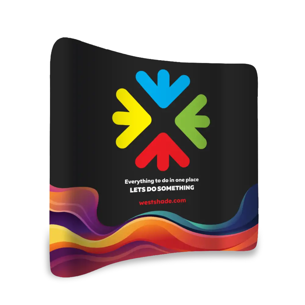 curved pop up display
