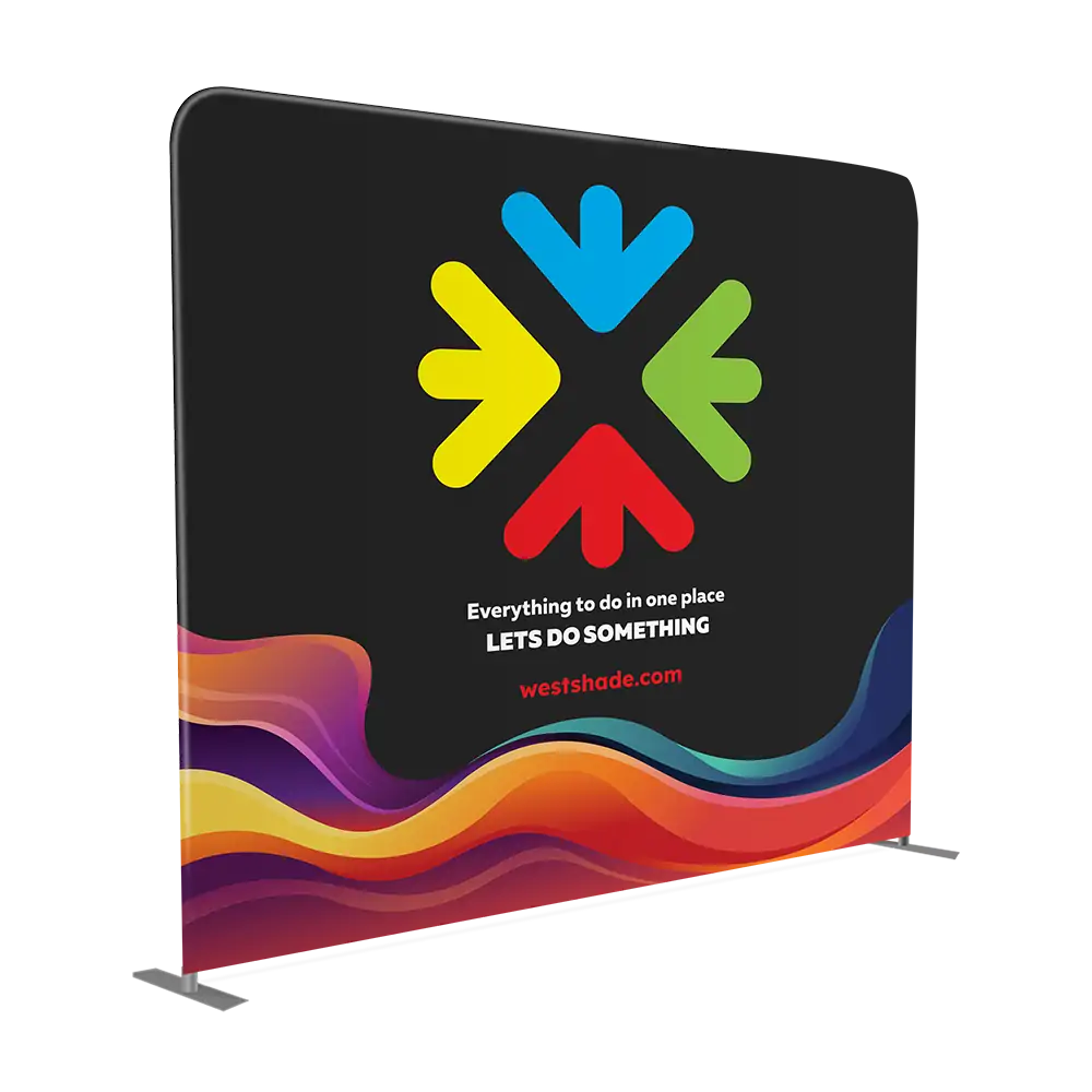 straight tension fabric display