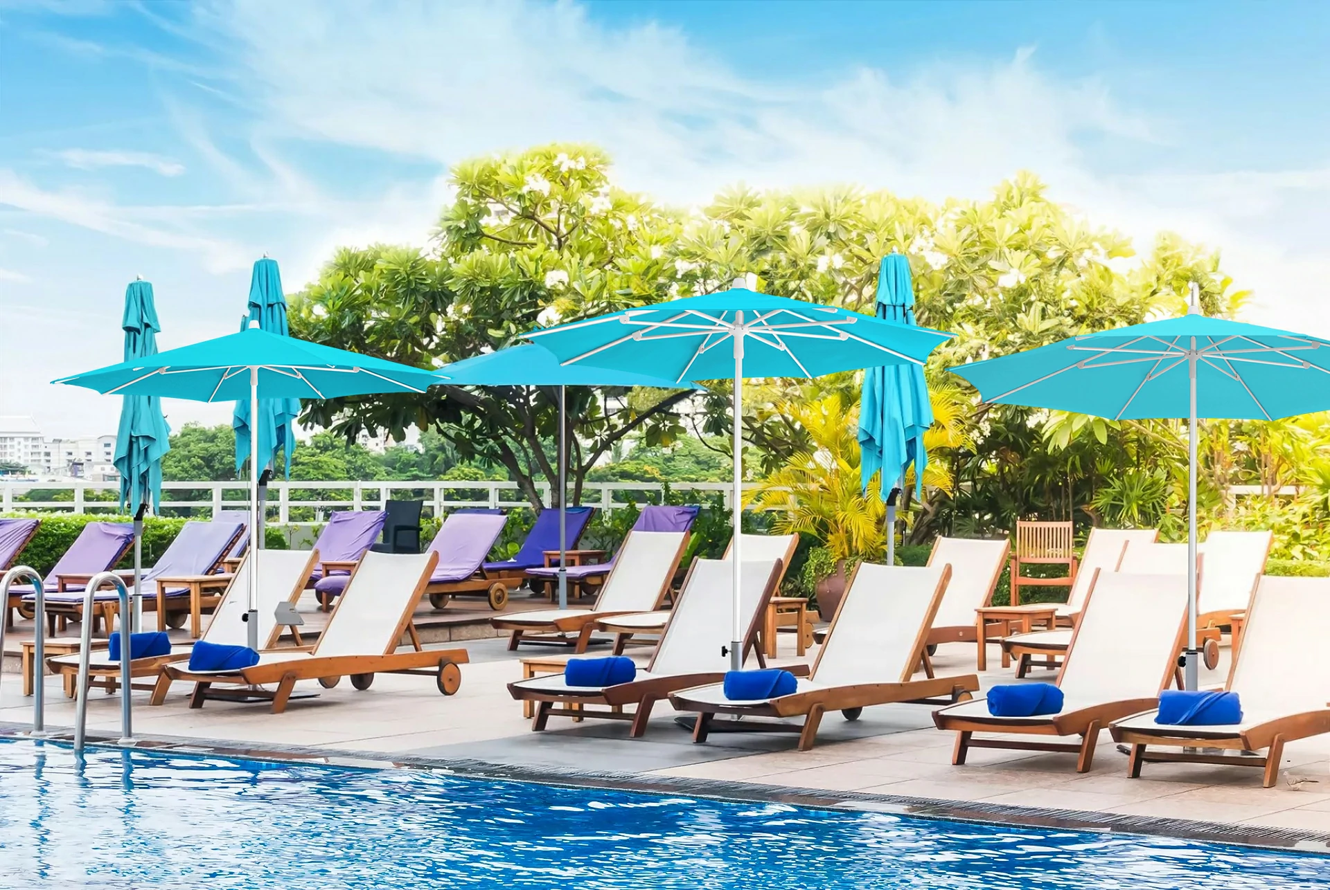 Bali Umbrella beside the pool