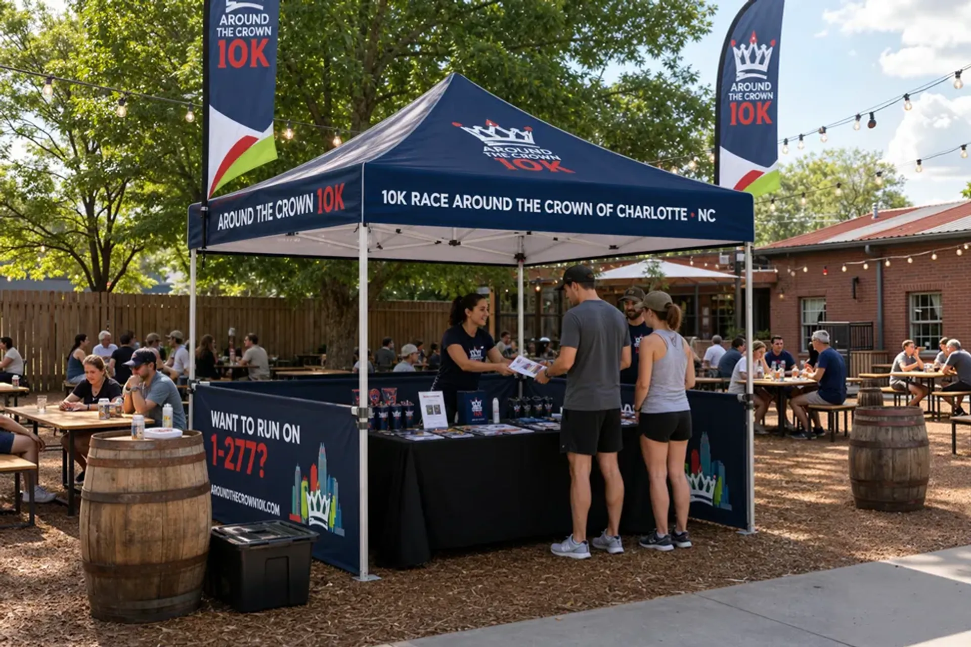 10'x10' Custom Canopy Tent with Three Half Sidewall
