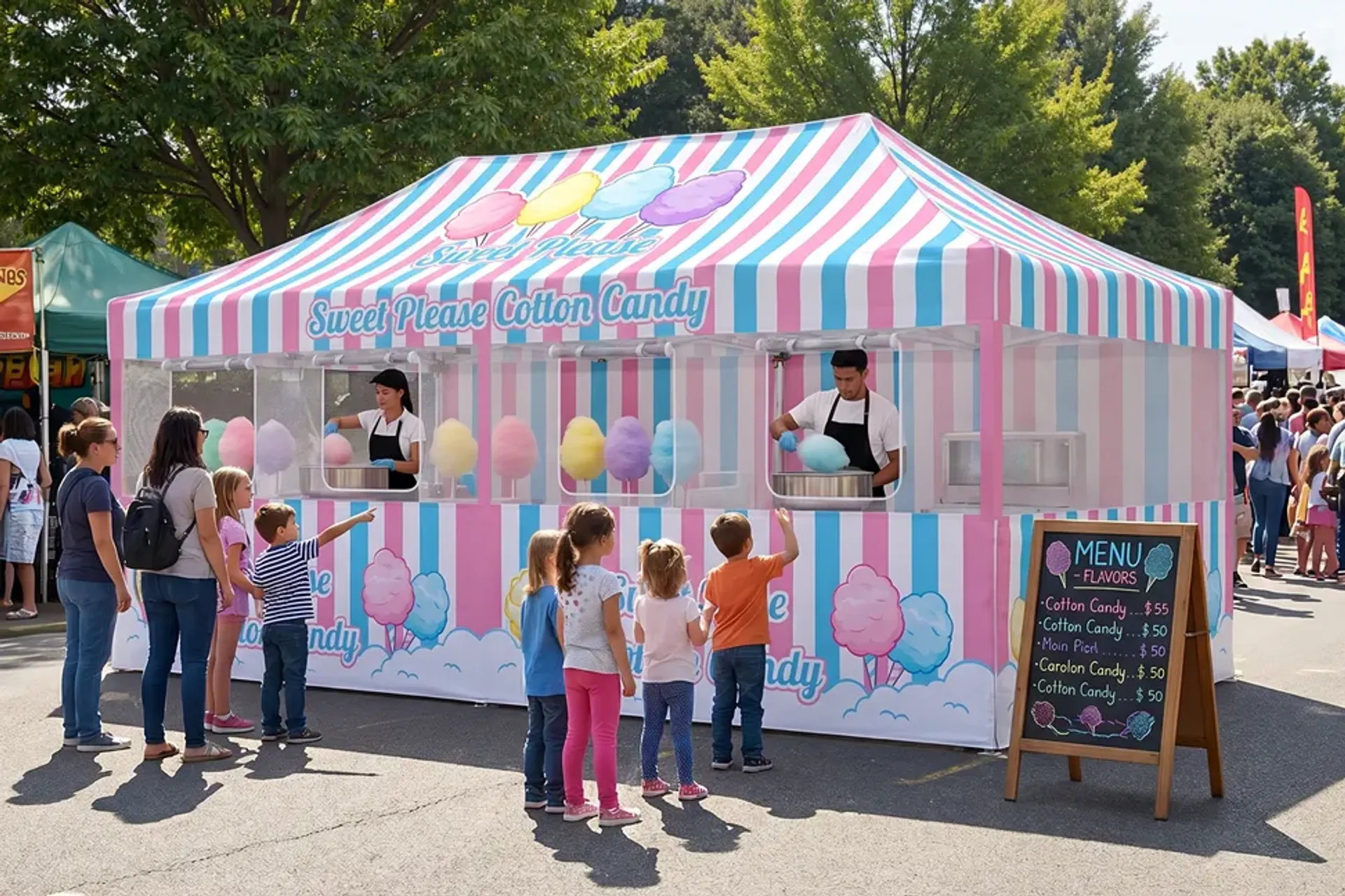 10'x20' Custom Canopy Tent with Complex Mesh Sidewall