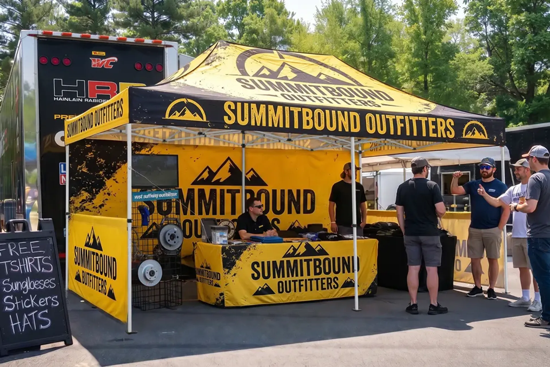 10'x20' Custom Canopy Tent with Full & Half Sidewall