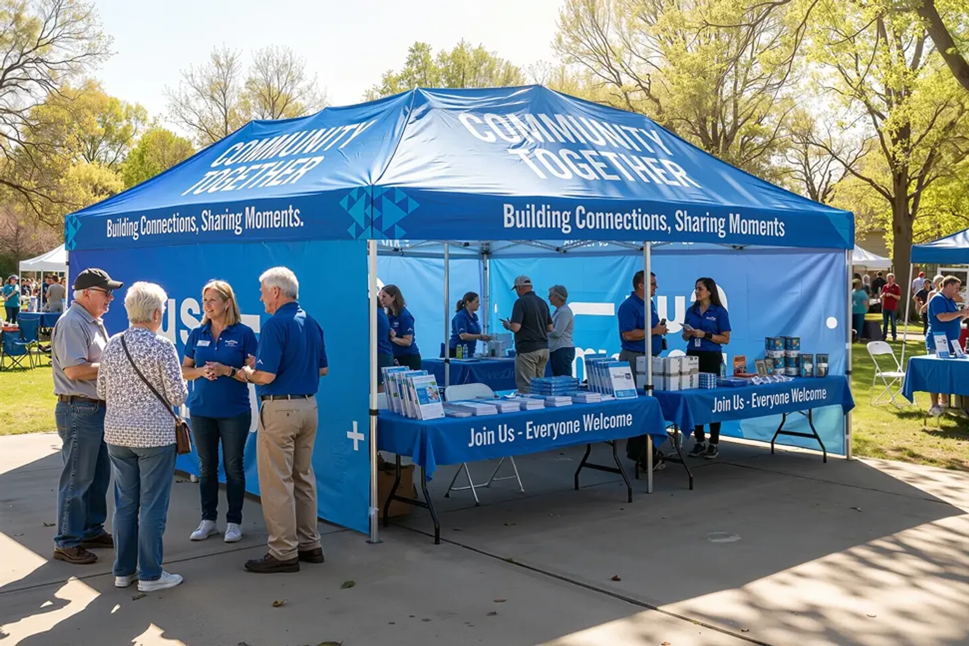 20'x20' Custom Canopy Tent with Three Full Sidewall