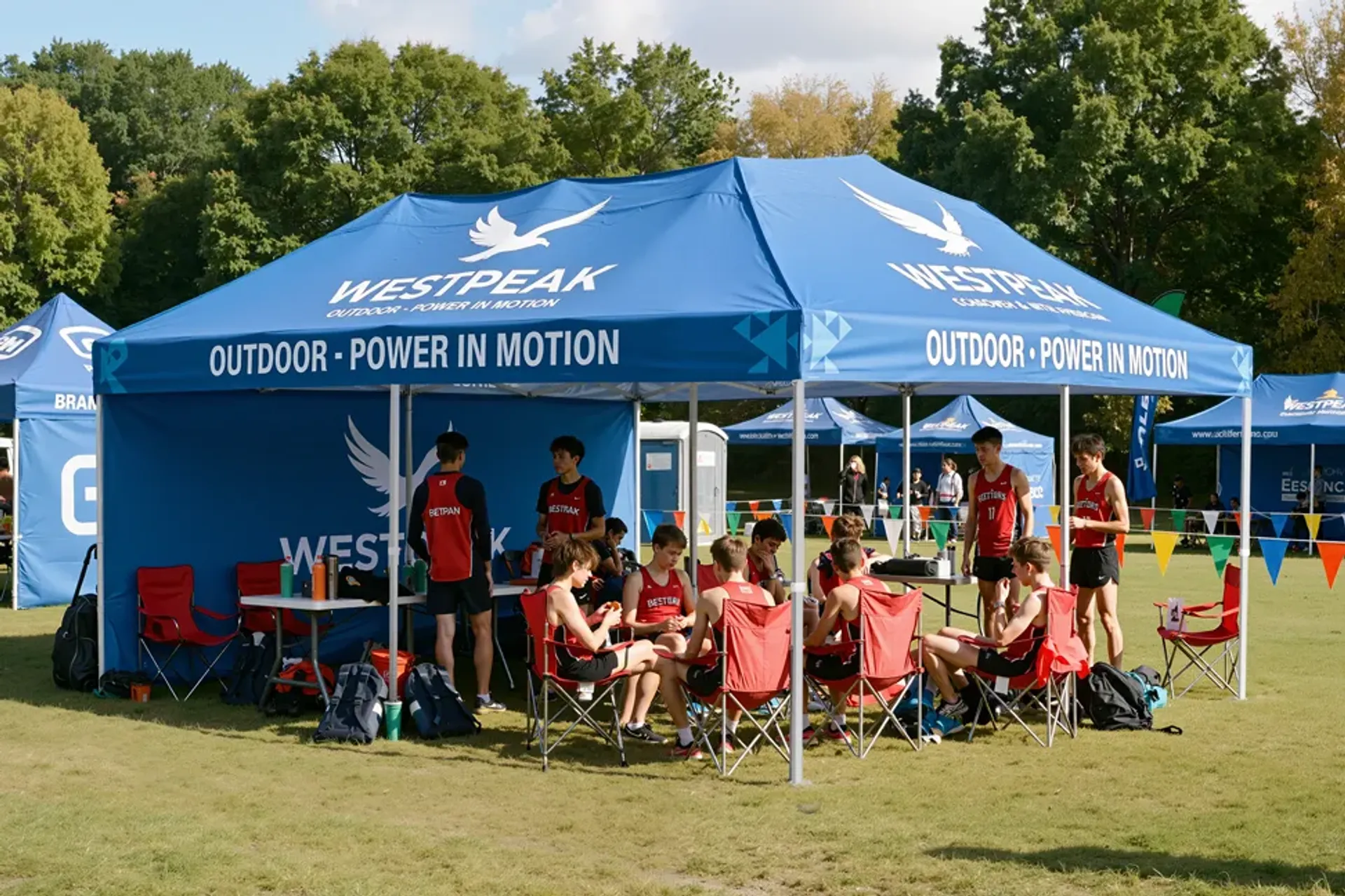 20'x20' Custom Canopy Tent with Full Back Sidewall