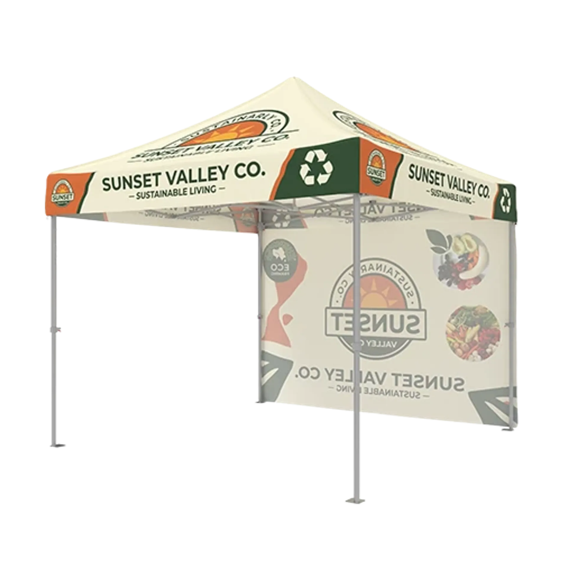 Custom Canopy Tent with Full Back Wall