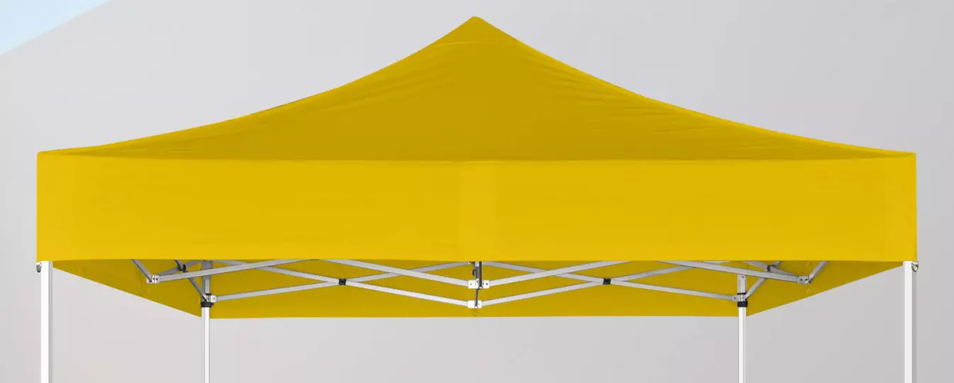 Canopy tent with yellow roof