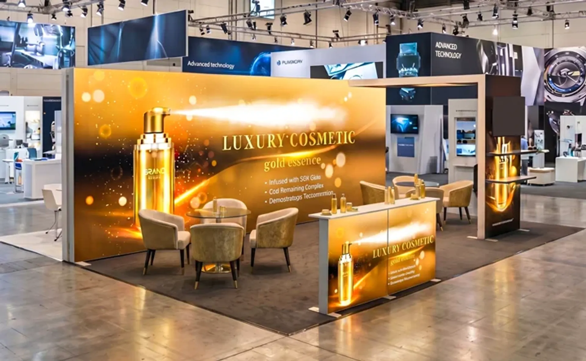 10x20 Backlit Trade Show Booth with Archway
