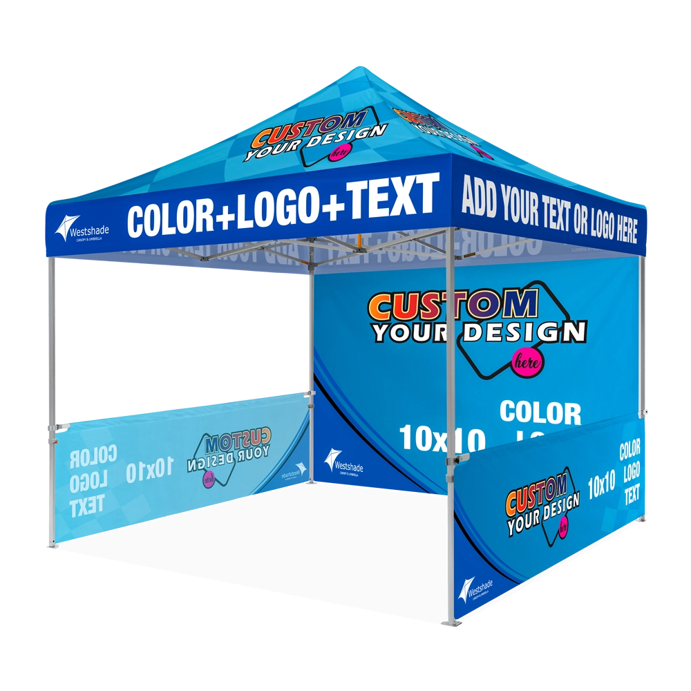 Custom Canopy Tent with Full Back & Half Sidewalls