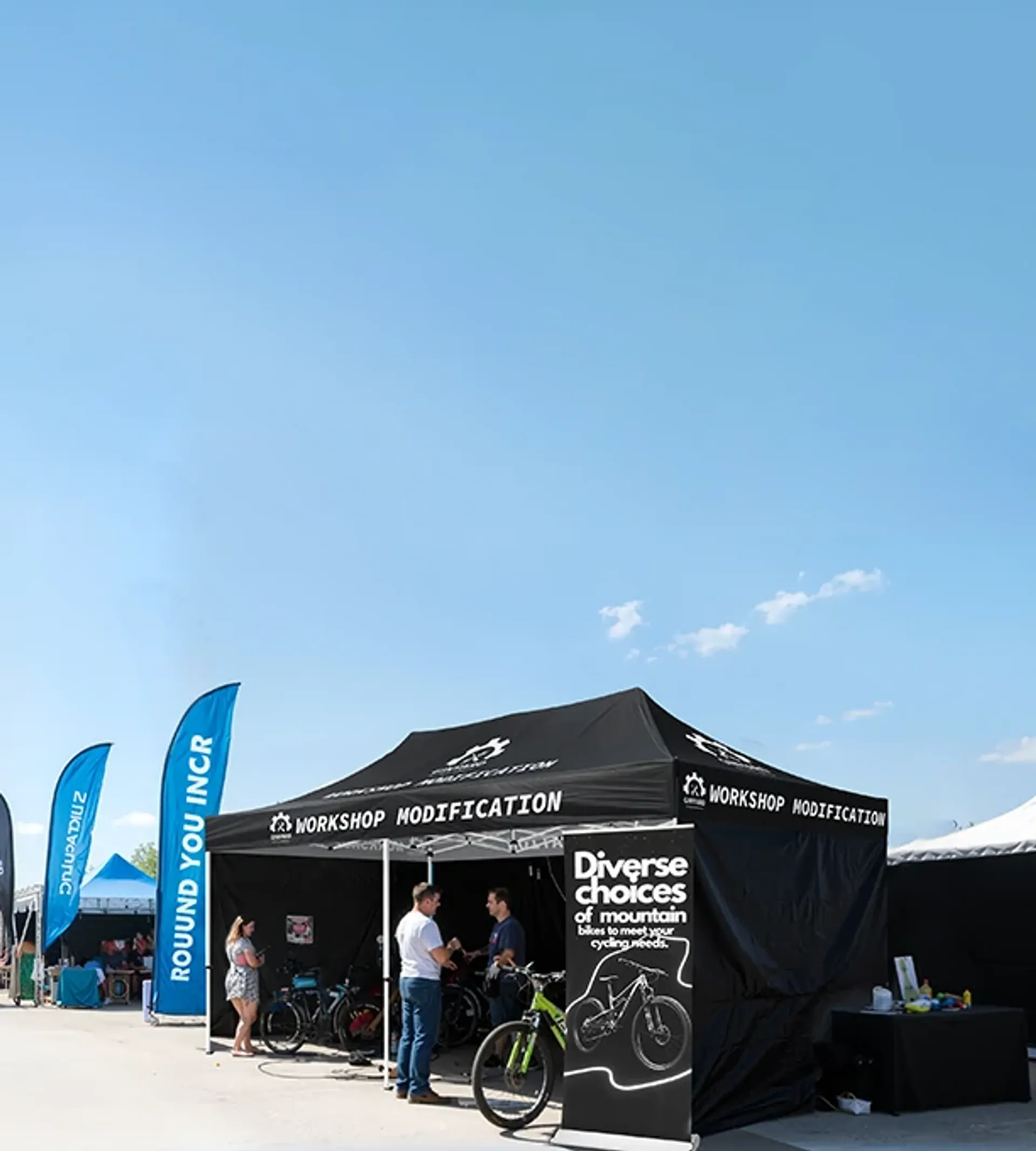 Custom canopy tent package for business event