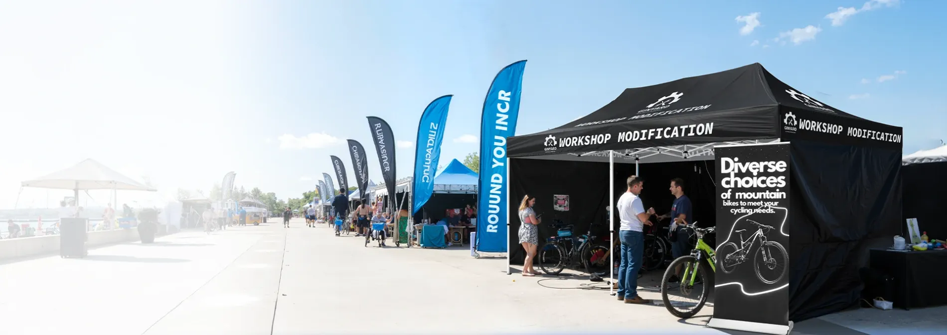 Custom canopy tent package for business event