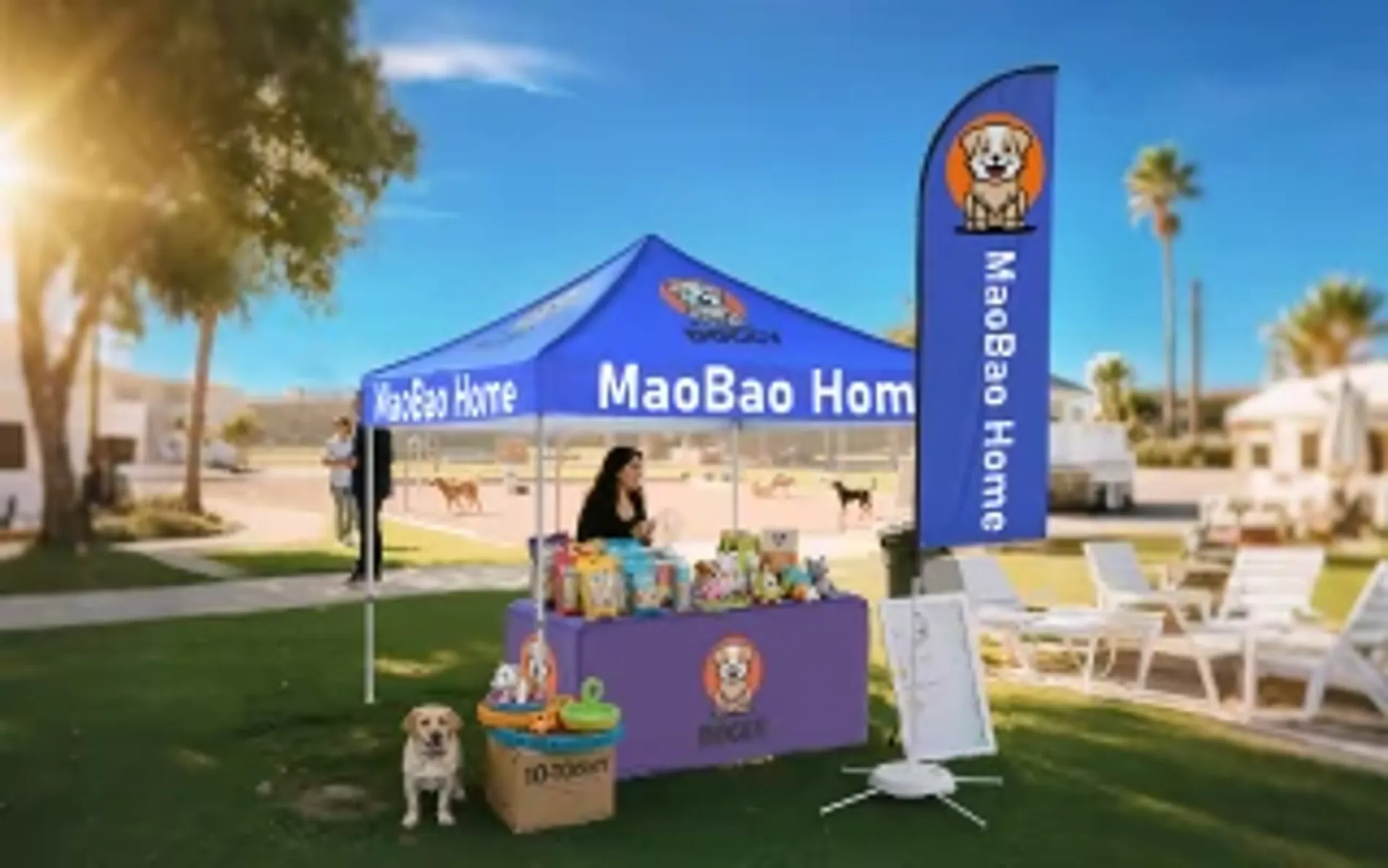 Commercial aluminum Custom Canopy Tent Package with Optional Custom Canopy Tent and Custom Feather Flag