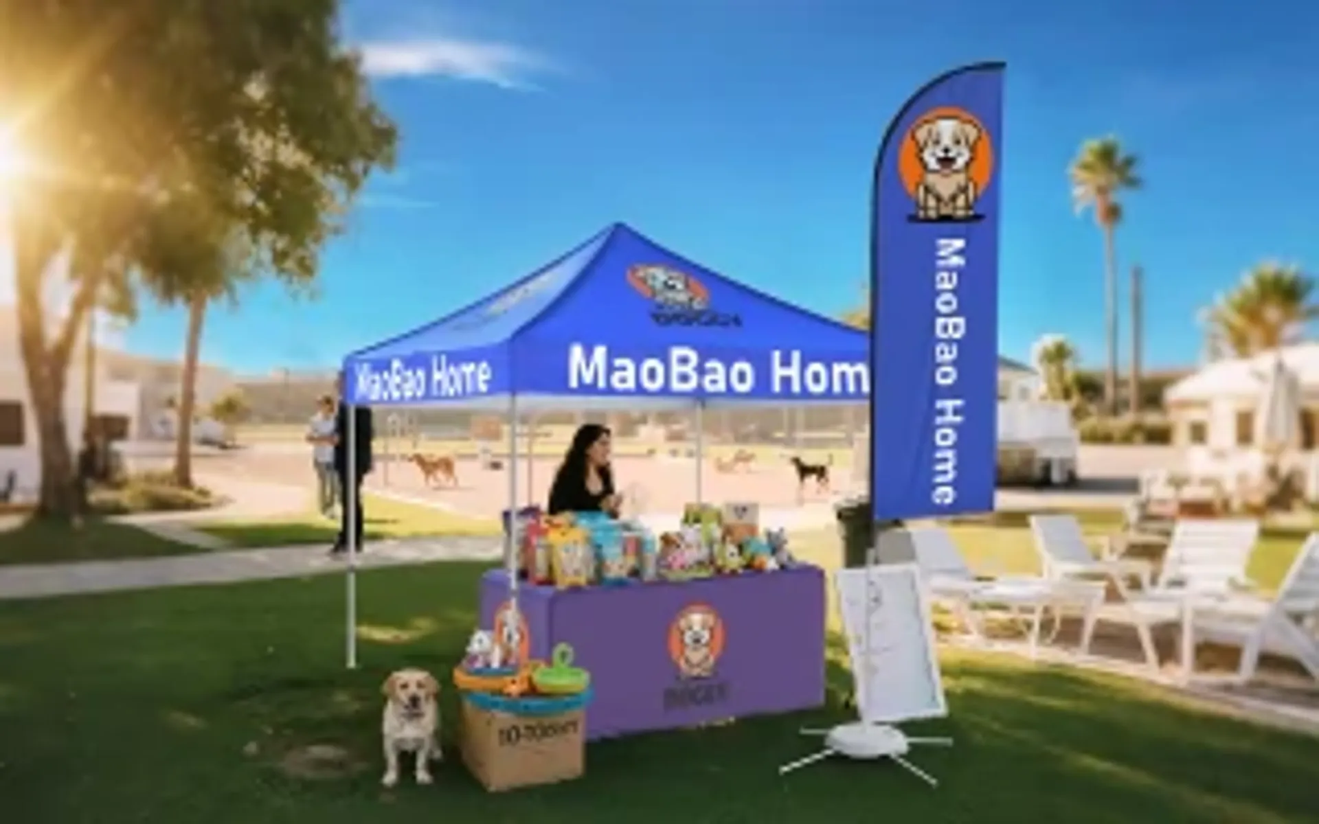 Commercial aluminum Custom Canopy Tent Package with Optional Custom Canopy Tent and Custom Feather Flag