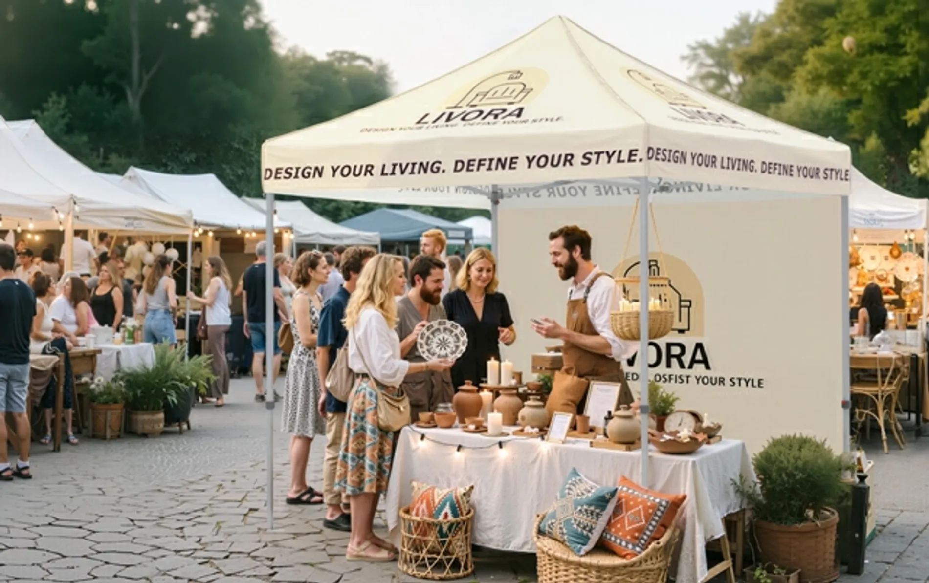 Commercial aluminum Custom Canopy Tent Package with Optional Custom Canopy Tent and Custom Feather Flag