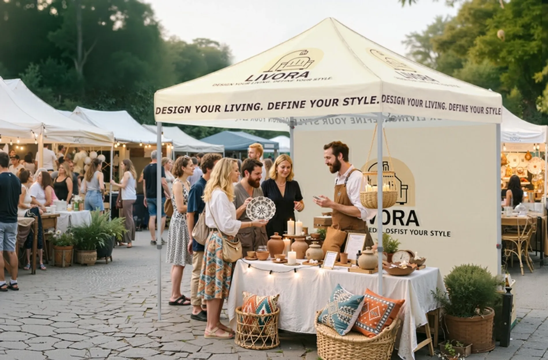 Commercial aluminum Custom Canopy Tent Package with Optional Custom Canopy Tent and Custom Feather Flag