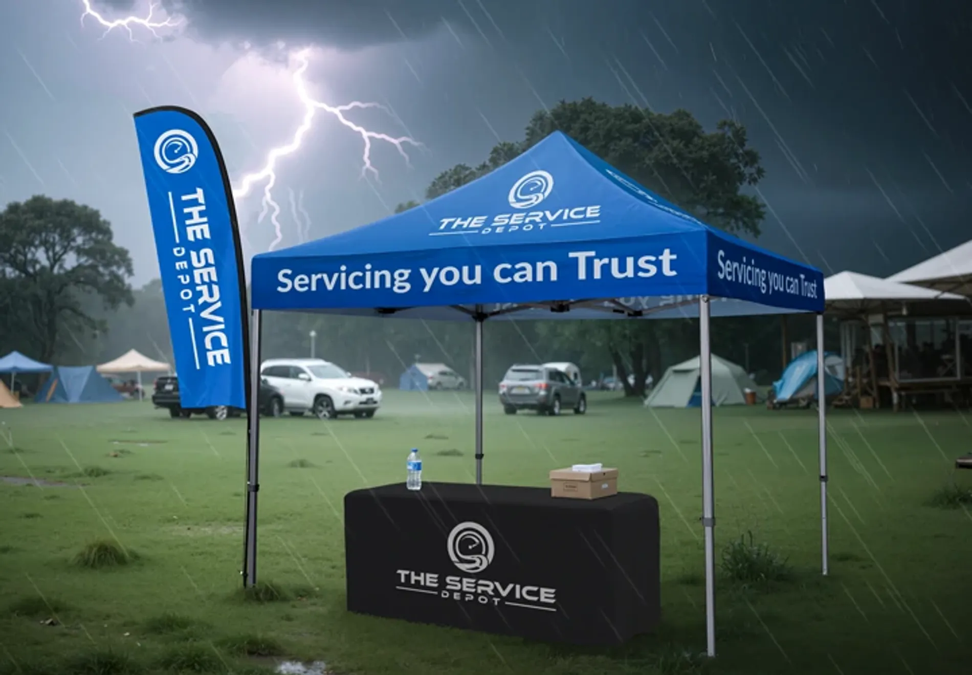 Custom canopy tents stand strong in harsh outdoor environments