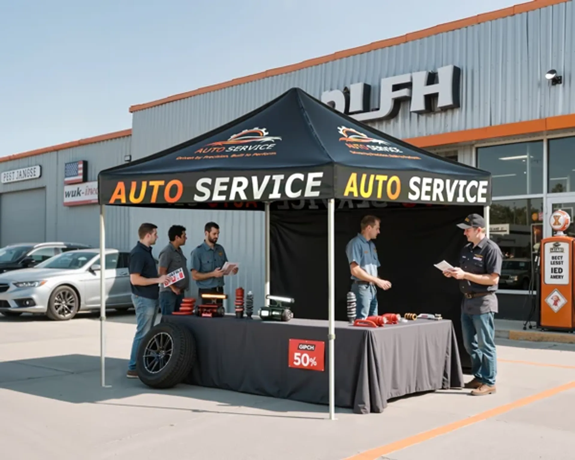 Custom canopy tent package for outdoor event