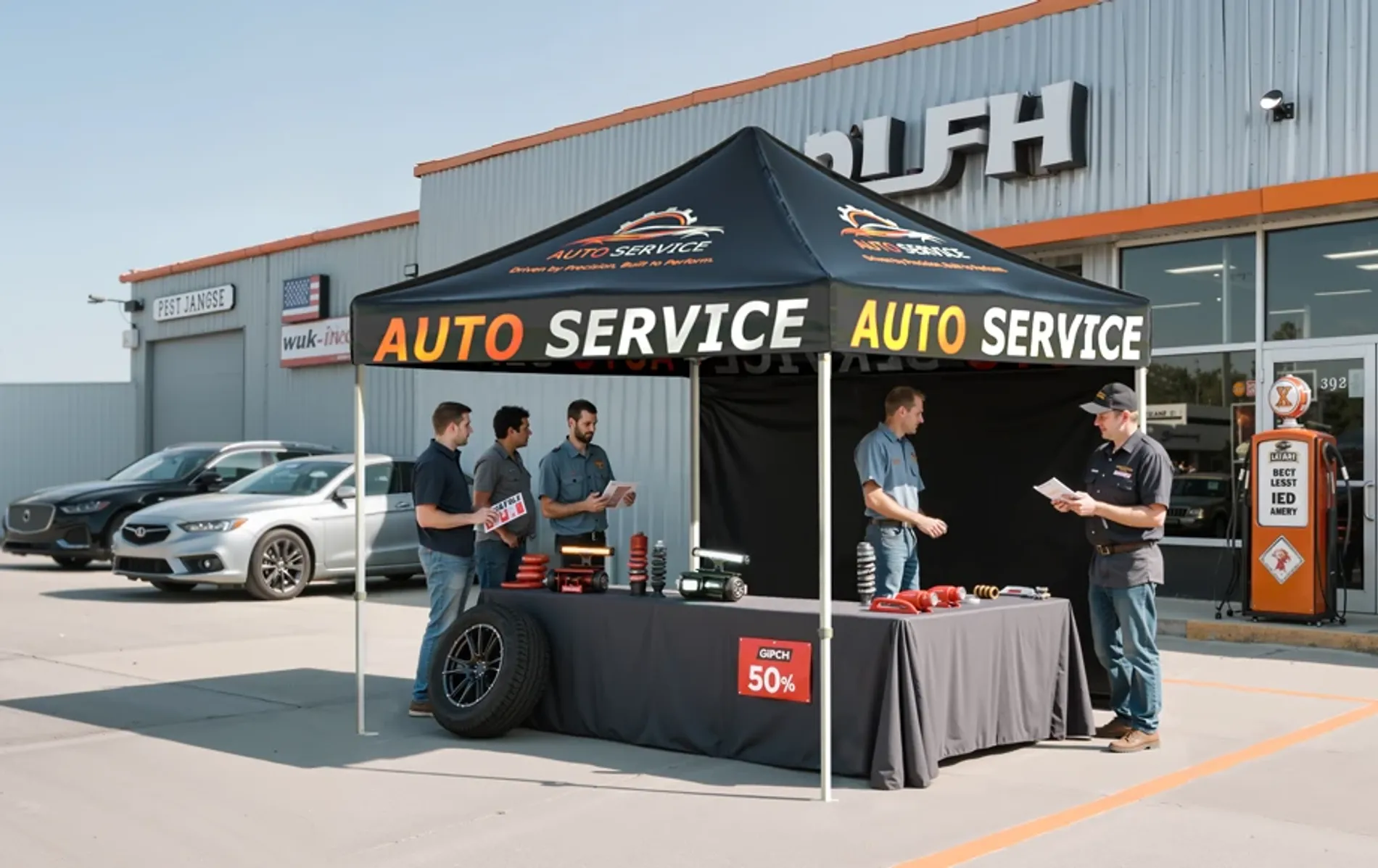 Custom canopy tent package for outdoor event