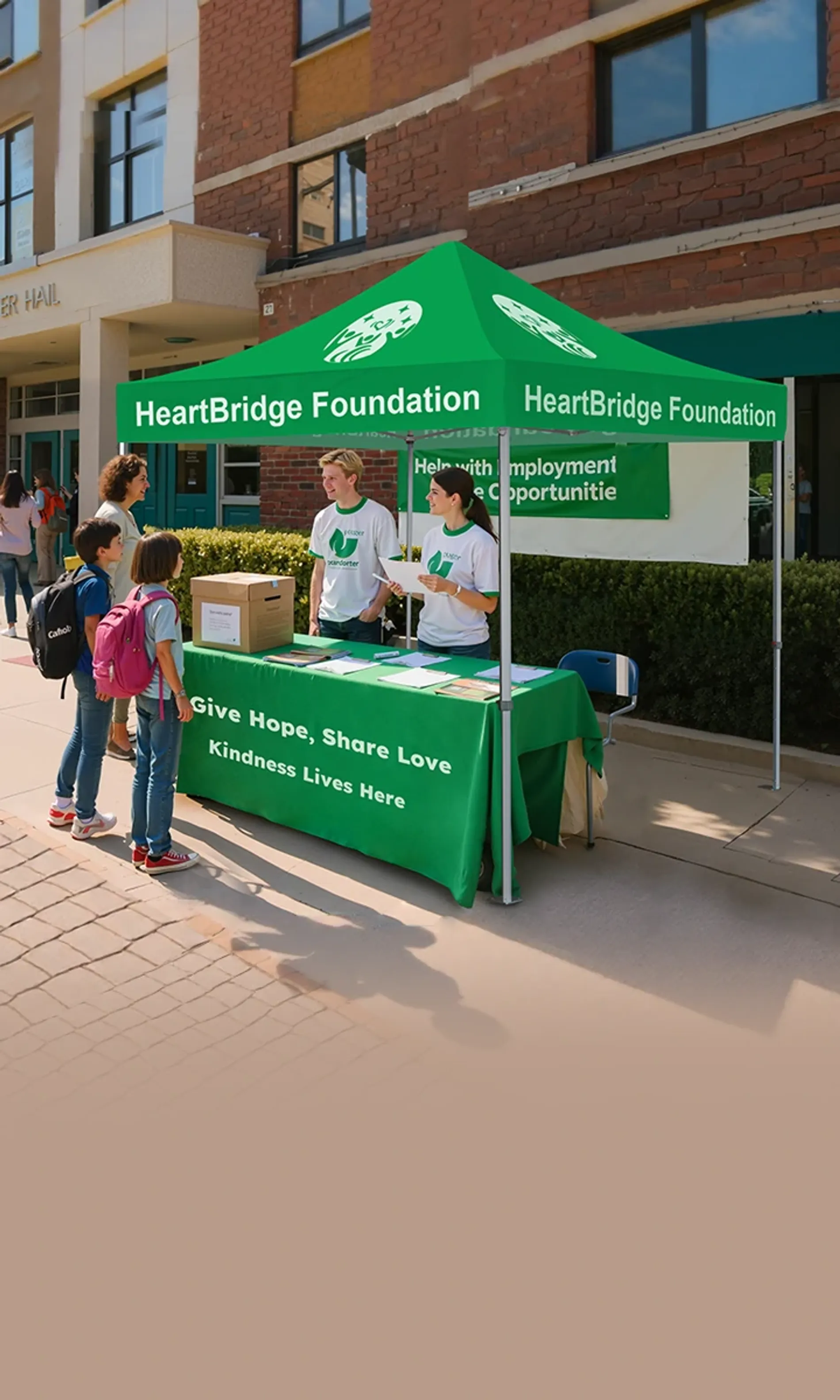 Custom canopy tent package for outdoor event
