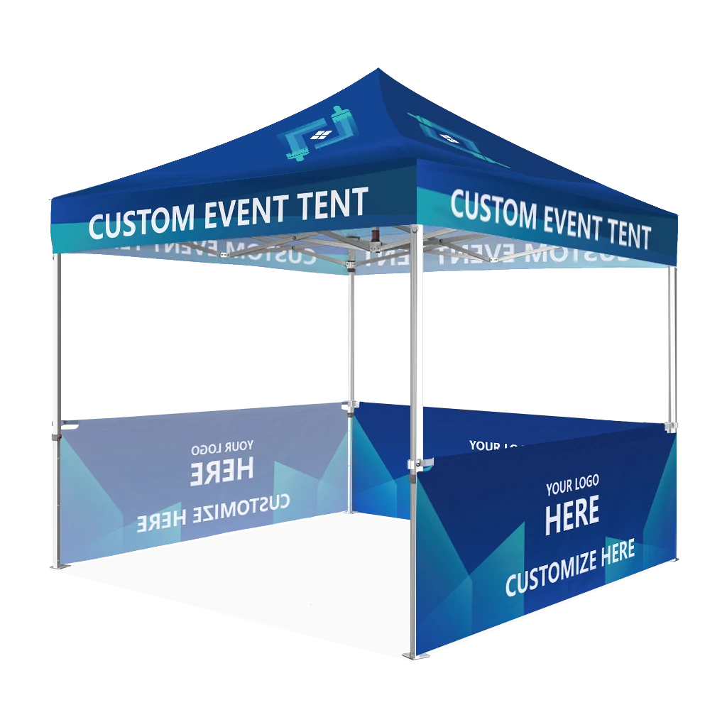 Custom Canopy Tent with Three Half Sidewall