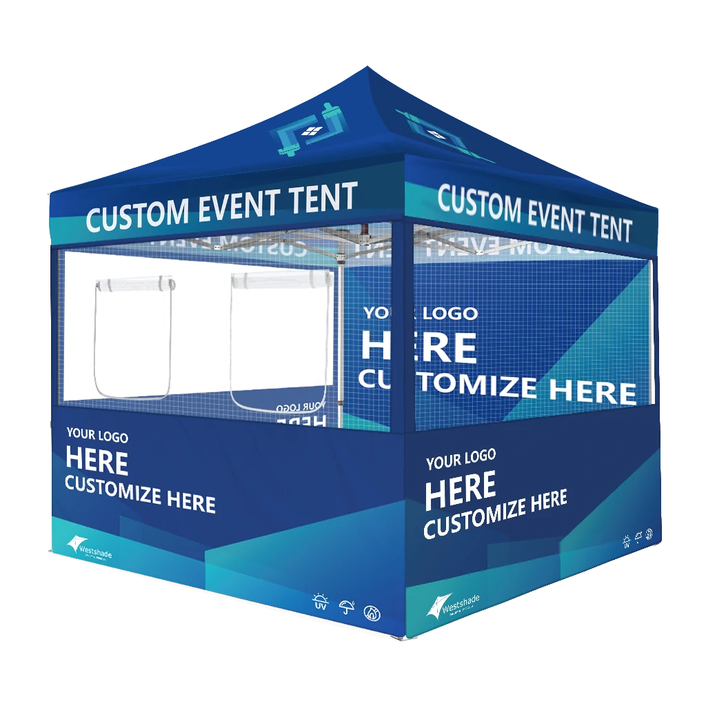 Custom Canopy Tent with Complex Mesh Sidewall
