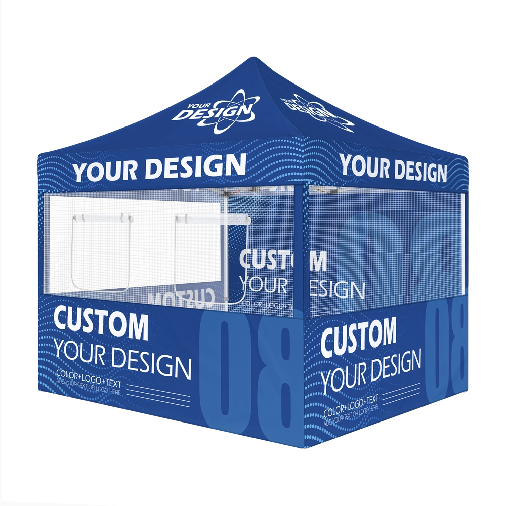 Custom Canopy Tent with Complex Mesh Sidewall