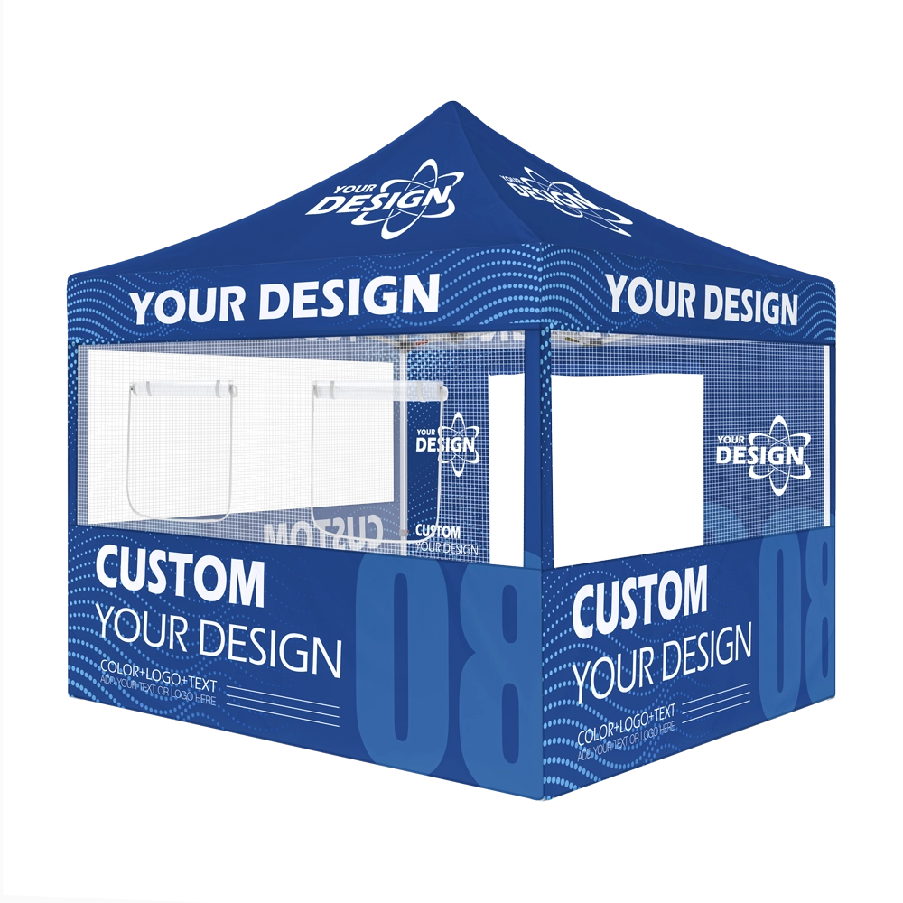 Custom Canopy Tent with Complex Rollup Sidewall