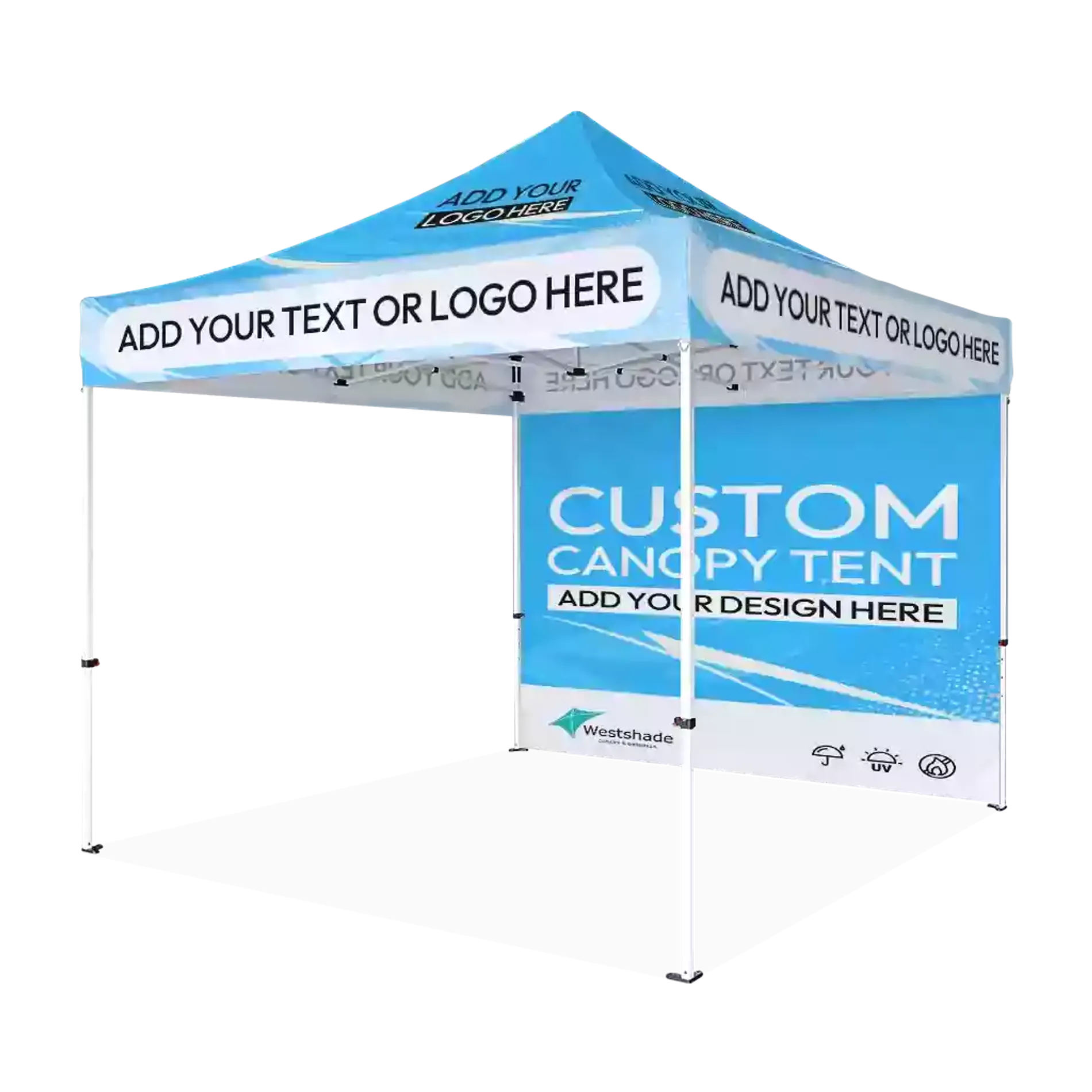 custom canopy tent with back wall