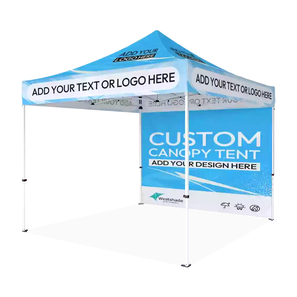 custom canopy tent with back wall