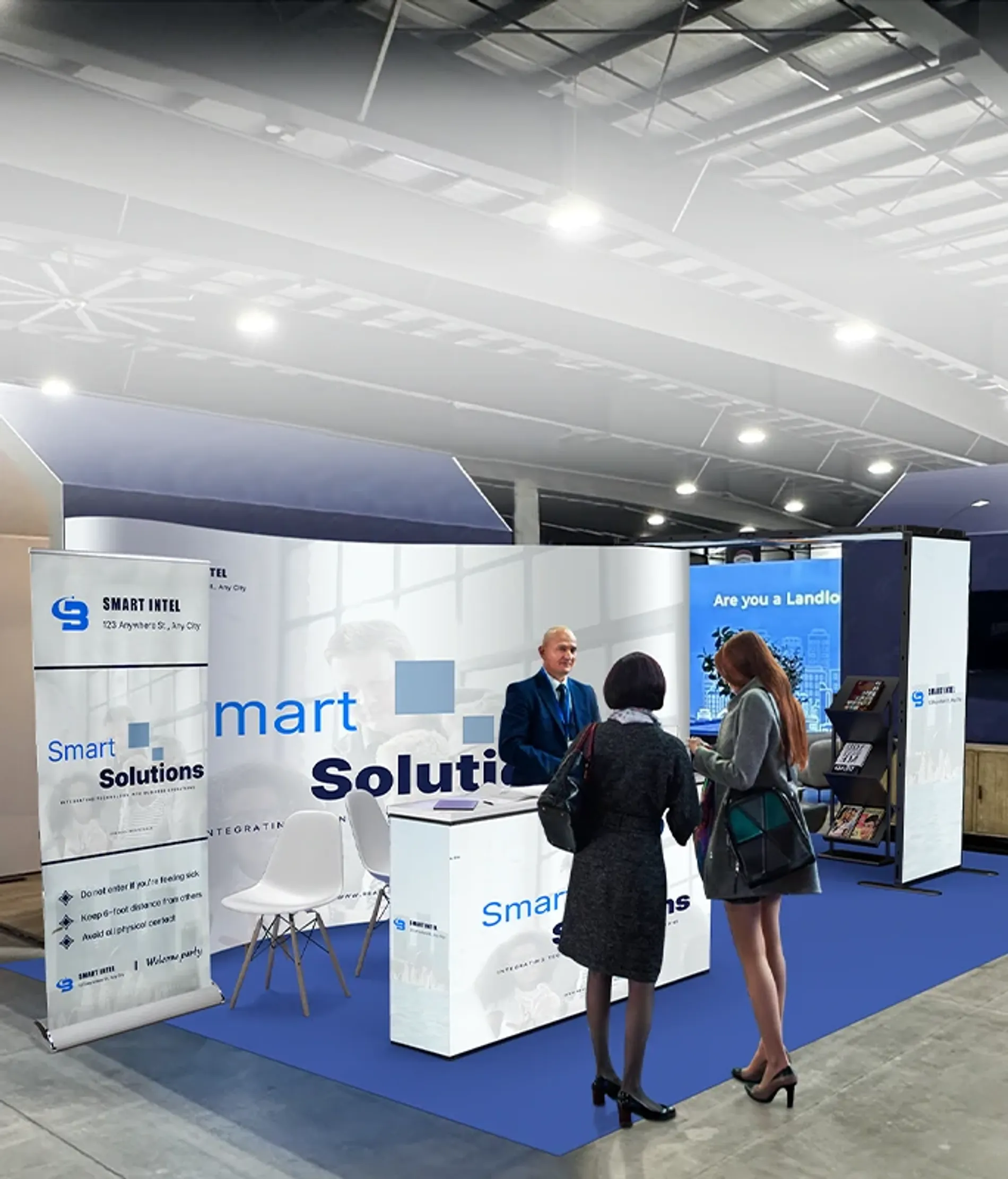 Trade show booth for professional business events