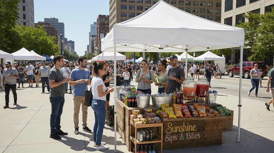 Pop up canopy tent perfect for street vendors