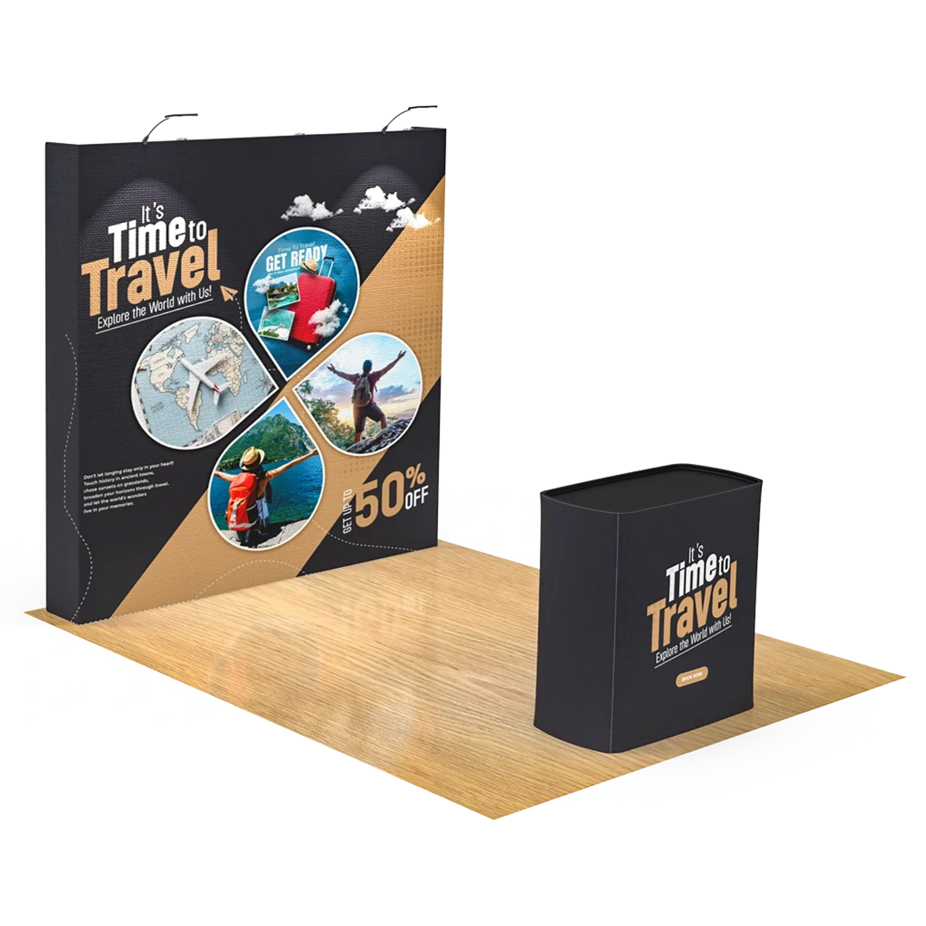 Straight Pop Up Trade Show Display Booth