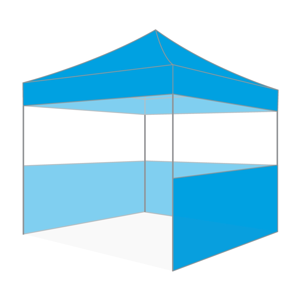 Custom Printing Tent Package – 07 has print full roof with four valances and four peaks. Customers have choices of various sizes, printing methods in either dye sublimation printing for Y5/Y6/Y7 or uv printing for Y6/Y7