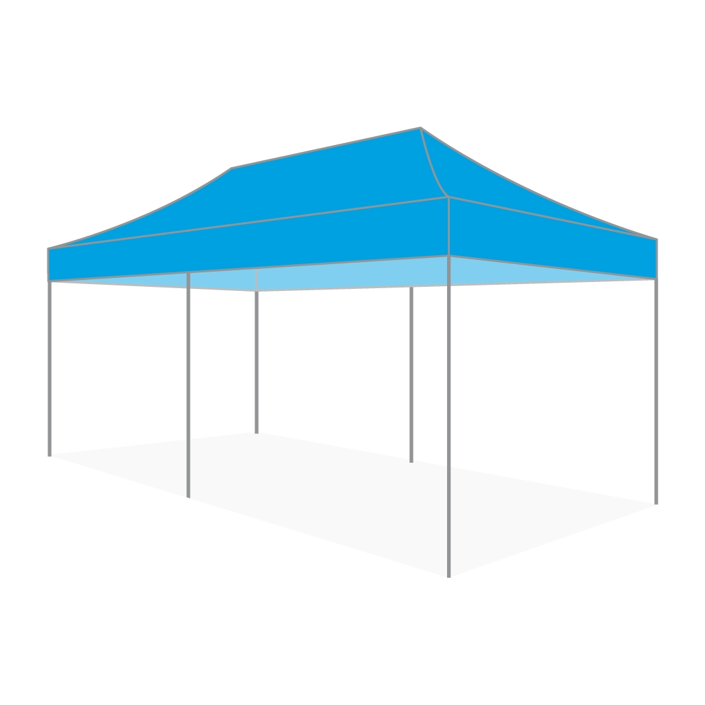 Custom Printing Tent Package – 07 has print full roof with four valances and four peaks. Customers have choices of various sizes, printing methods in either dye sublimation printing for Y5/Y6/Y7 or uv printing for Y6/Y7